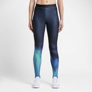 Nike Sportswear Printed Leggings Blue Womens medium